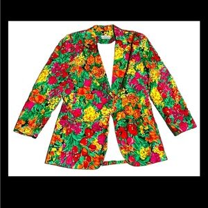 Vintage 90s Floral Blazer Size 12